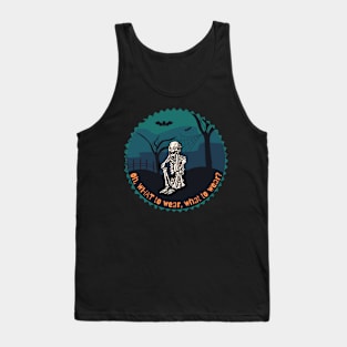 What to Wear? Funny Skeleton Halloween Tank Top